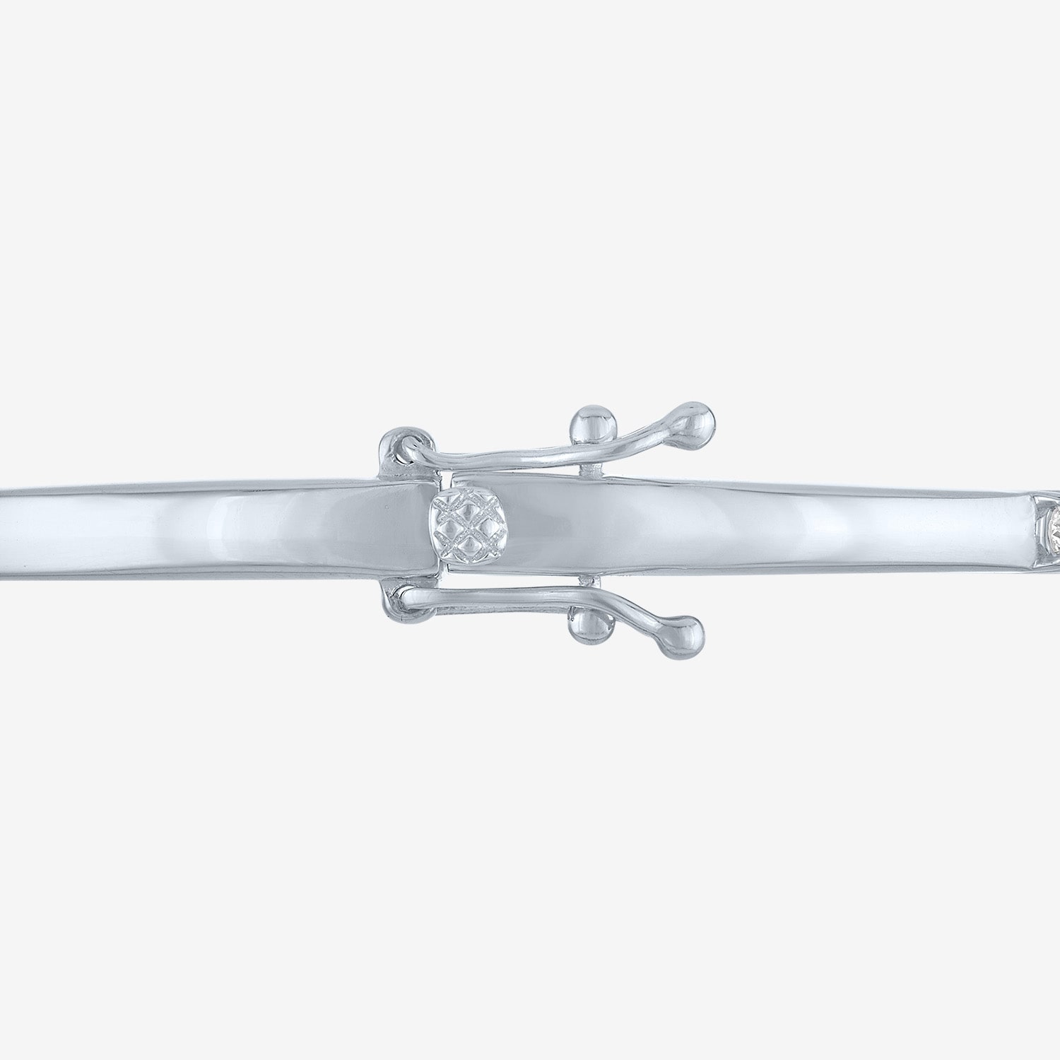 G-H / Si2-I1) Womens 1 CT. T.W. Lab Grown White Diamond Pure Silver Over Brass Bangle Bracelet