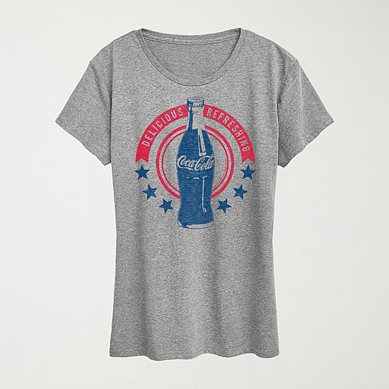 Cola Stars Delicious Refreshing Womens Crew Neck Short Sleeve Classic Fit Graphic T-Shirt