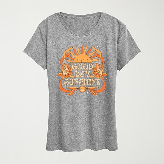 Good Day Sunshine Womens Crew Neck Short Sleeve Classic Fit The Beatles Graphic T-Shirt