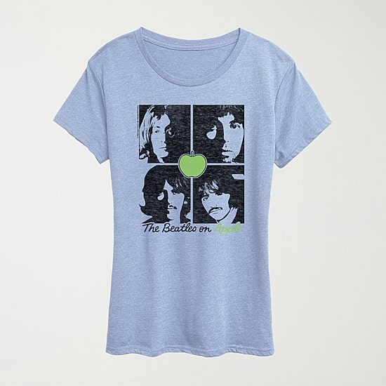 January 2025 Beatles Grid Womens Crew Neck Short Sleeve Classic Fit The Beatles Graphic T-Shirt