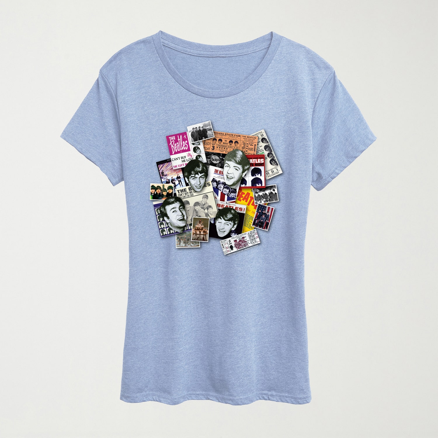 Womens Crew Neck Short Sleeve Classic Fit The Beatles Graphic T-Shirt