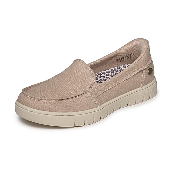 Skechers Bobs Hands Free Slip-Ins Arch Comfort Sun Womens Almond Closed Toe Slip-On Shoe