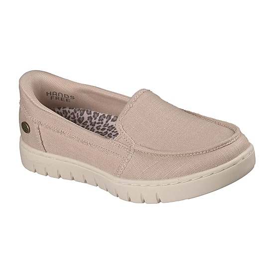 Skechers Bobs Hands Free Slip-Ins Arch Comfort Sun Womens Almond Closed Toe Slip-On Shoe