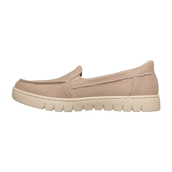 Skechers Bobs Hands Free Slip-Ins Arch Comfort Sun Womens Almond Closed Toe Slip-On Shoe