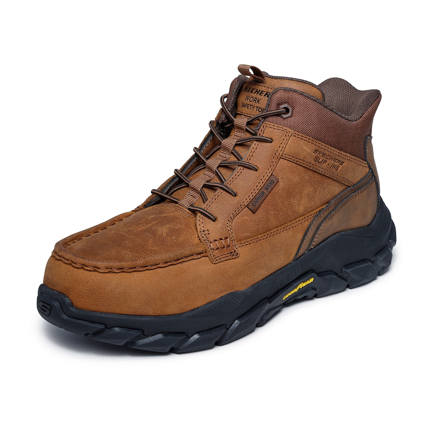 Skechers Hands Free Slip-Ins Santoro Mens Moc Carbon Composite Toe Work Shoes