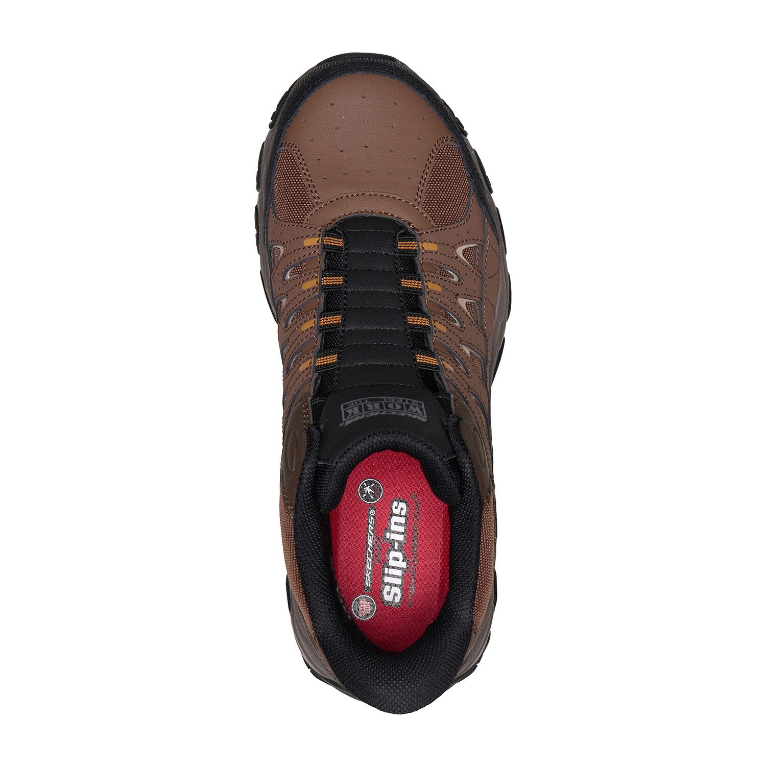 Skechers Hands Free Slip-Ins Afterburn Mens Round Steel Toe Work Shoes
