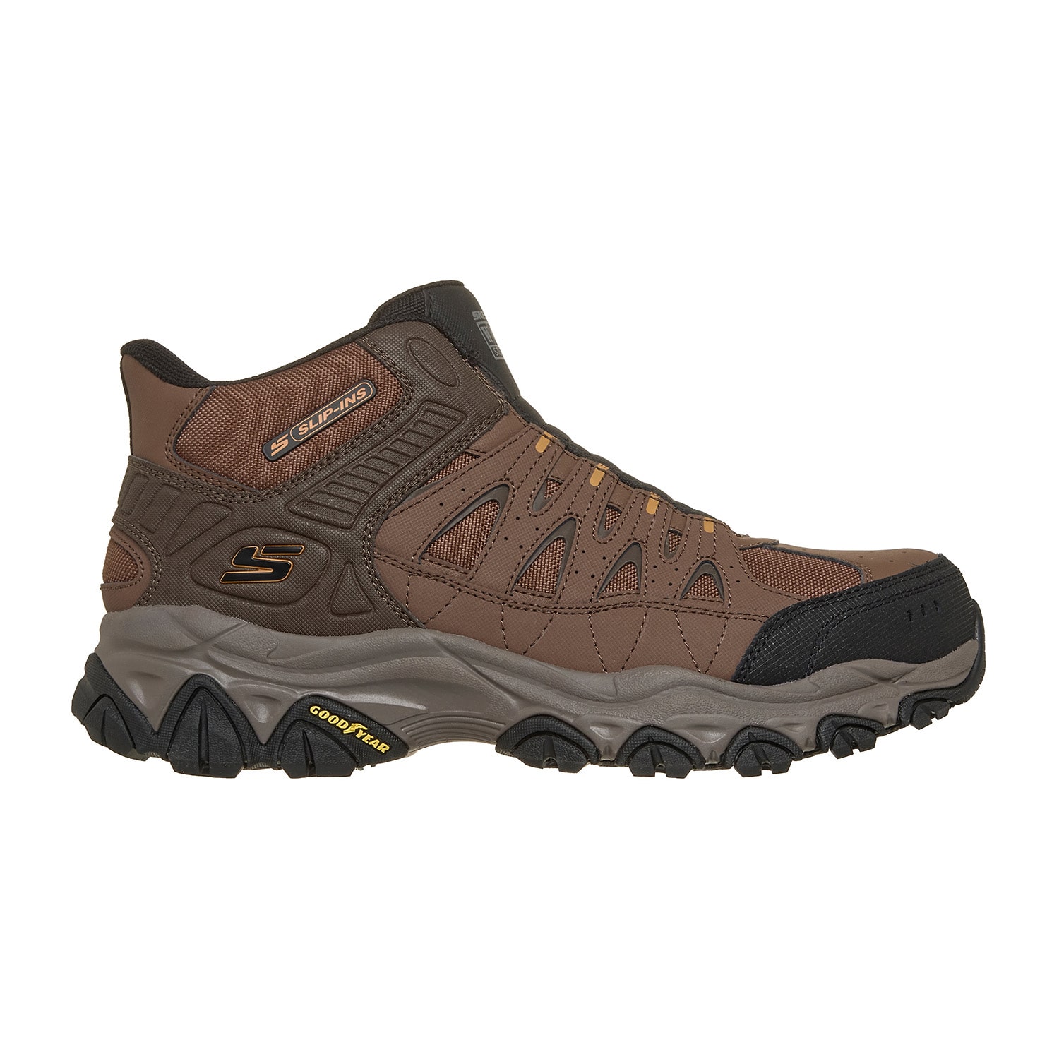 Skechers Hands Free Slip-Ins Afterburn Mens Round Steel Toe Work Shoes