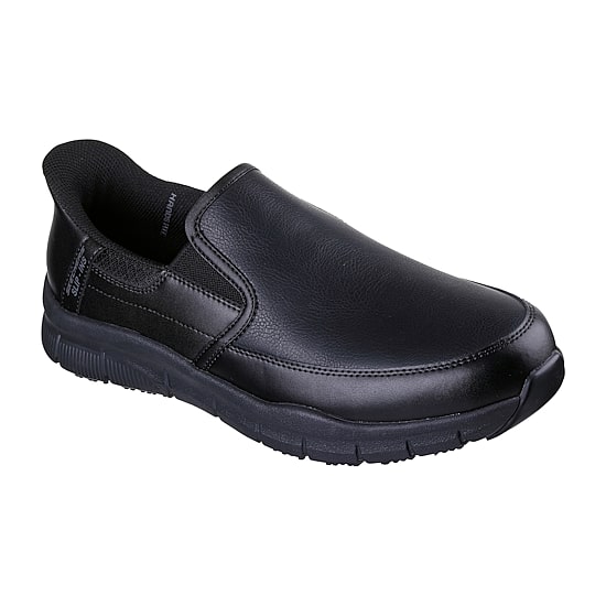 Skechers Hands Free Slip-Ins Nampa Broxtin Mens Moc Closed Toe Work Shoes Wide Width