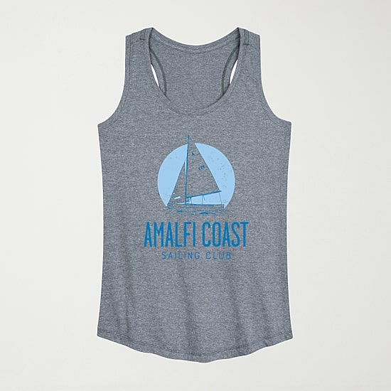 Amalfi Coast Sailing Club Womens Scoop Neck Sleeveless Tank Top