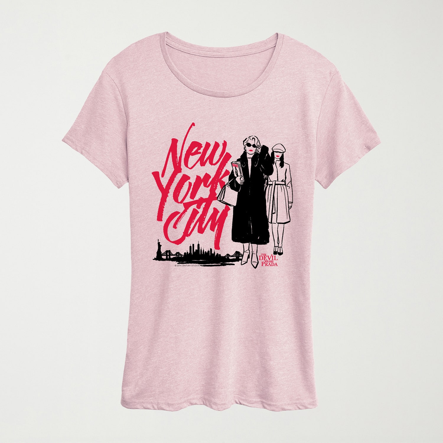 New York City Devil Wears Prada Womens Crew Neck Short Sleeve Classic Fit Graphic T-Shirt