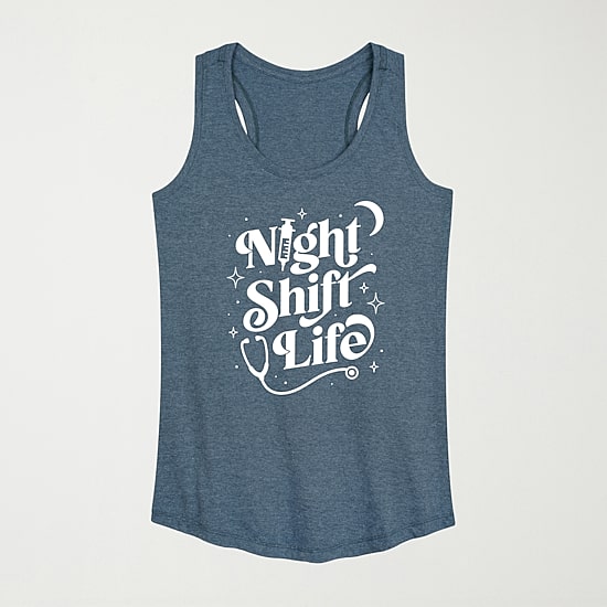 Night Shift Life Womens Scoop Neck Sleeveless Tank Top