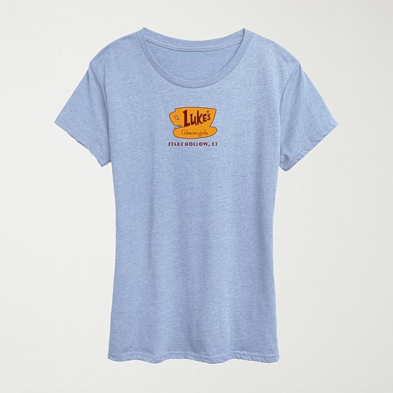 Gilmore Girls Luke'S Coffee Womens Crew Neck Short Sleeve Classic Fit Graphic T-Shirt