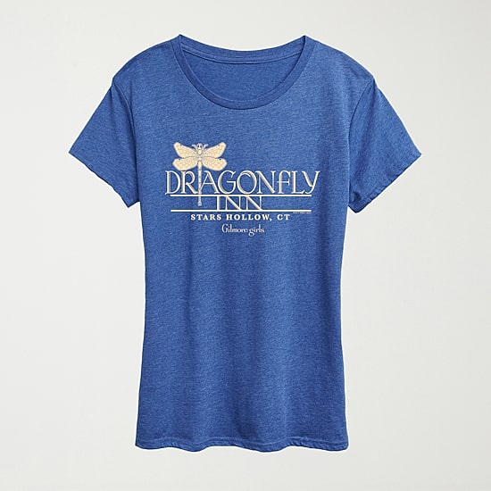 Gilmore Girls Dragonfly Inn Stars Hallow Womens Crew Neck Short Sleeve Classic Fit Graphic T-Shirt