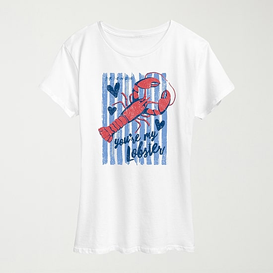 Youre My Lobster Womens Crew Neck Short Sleeve Classic Fit Friends Graphic T-Shirt