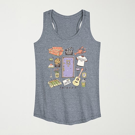 Friends Collage Womens Crew Neck Sleeveless Friends Tank Top