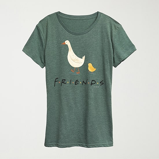 Friends Goose Chicken Womens Crew Neck Short Sleeve Classic Fit Friends Graphic T-Shirt