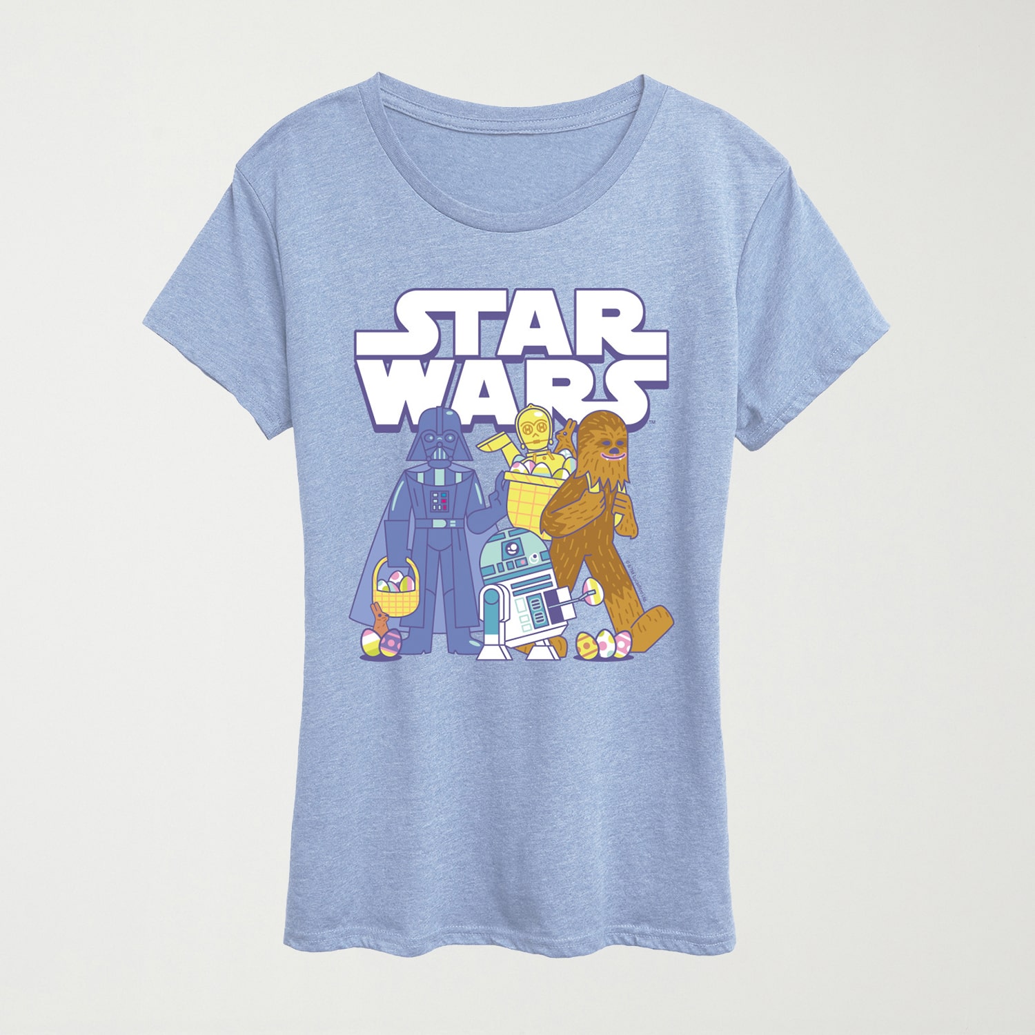 Easter Logo Womens Crew Neck Short Sleeve Classic Fit Star Wars Graphic T-Shirt