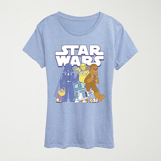 Easter Logo Womens Crew Neck Short Sleeve Classic Fit Star Wars Graphic T-Shirt