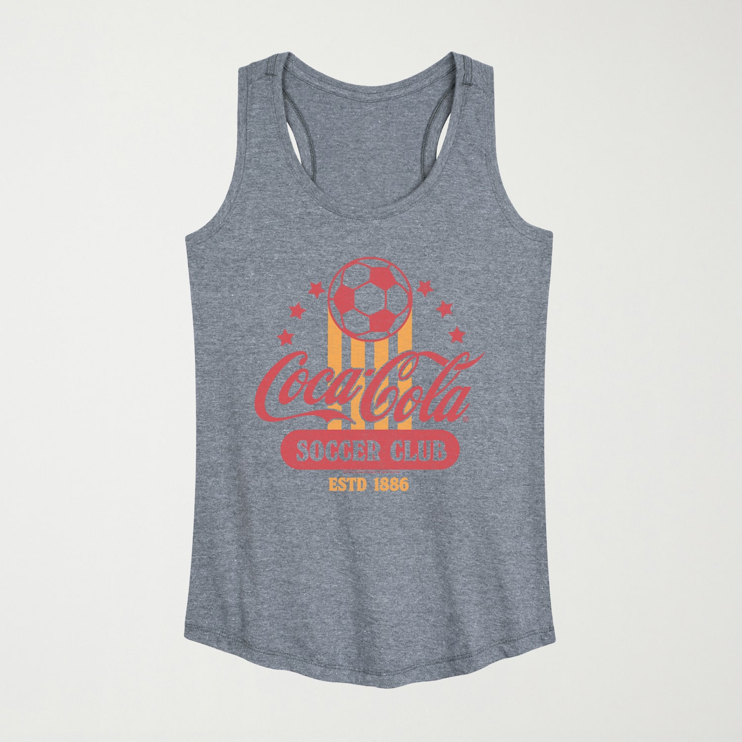 Coca Cola Soccer Club Womens Scoop Neck Sleeveless Tank Top