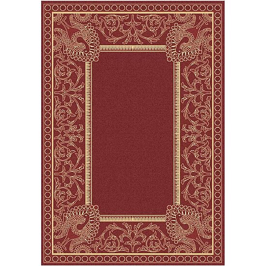  Courtyard Peacock Indoor/Outdoor Square Rug -  7'10"X7'10"