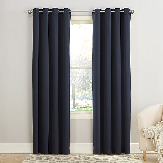 Sun Zero Emory Grommet Top Light-Filtering Single Curtain Panel
