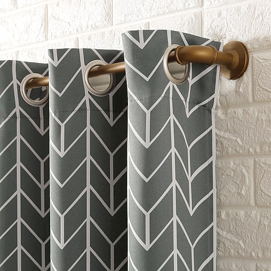 Sun Zero Kenwood Chevron Grommet Top Energy Saving Blackout Single Curtain Panel