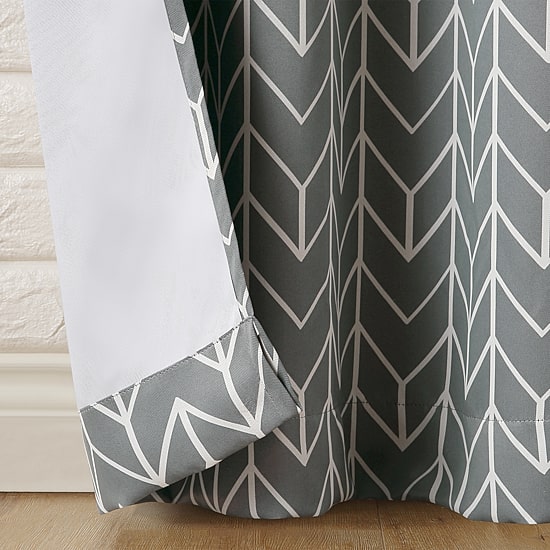 Sun Zero Kenwood Chevron Grommet Top Energy Saving Blackout Single Curtain Panel