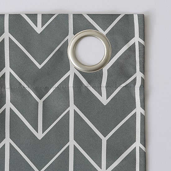 Sun Zero Kenwood Chevron Grommet Top Energy Saving Blackout Single Curtain Panel