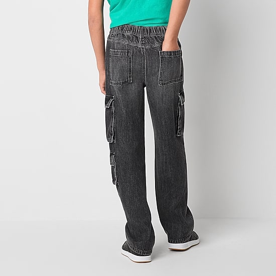Thereabouts Little & Big Kid Boys Adjustable Waist Cargo Loose Fit Jean