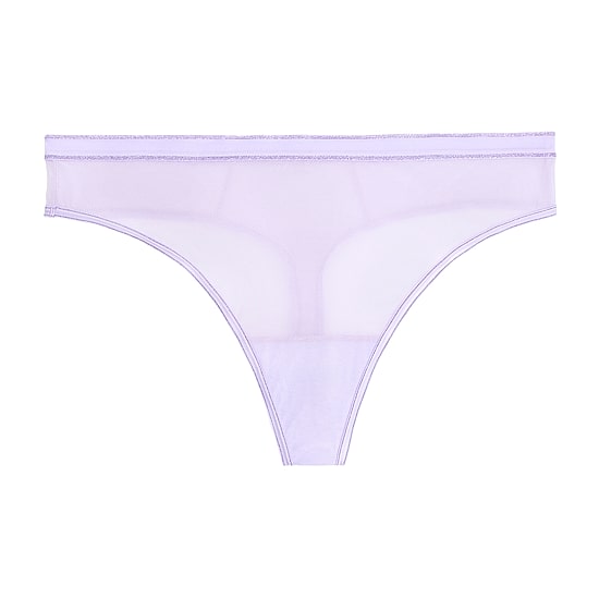 Curvy Couture Sheer Mesh High Cut Thong-1312