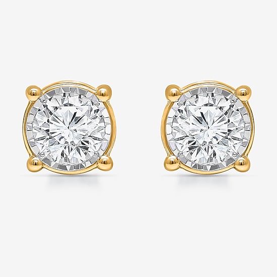 Tru Miracle 2 CT. T.W. Lab Grown White Diamond 10K Gold 6.7mm Round Stud Earrings