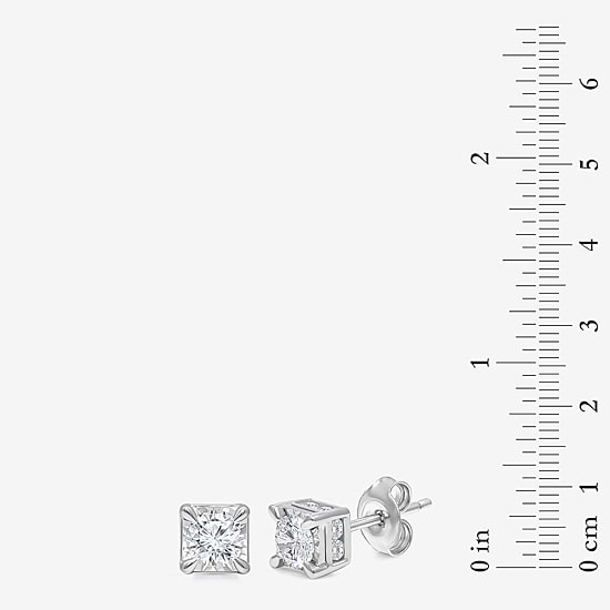 Tru Miracle 1 CT. T.W. Lab Grown White Diamond 10K Gold 5.6mm Stud Earrings