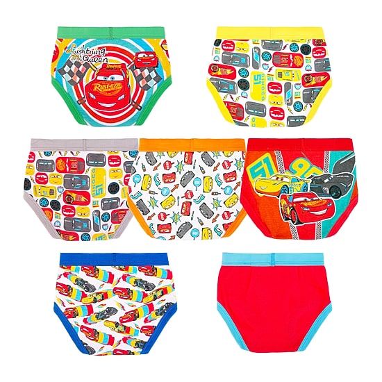 Toddler Boys Cars 7 Pack Briefs Tbup6512