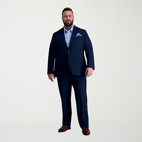 Haggar JMH Tailored Mens Stretch Fabric Modern Fit Big and Tall Suit Jacket