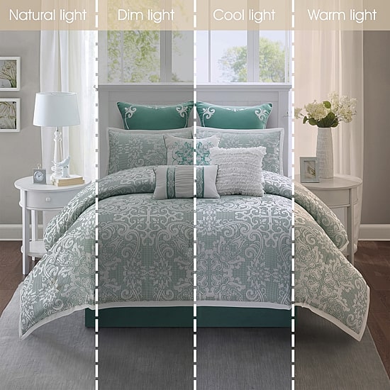 Stratford Park Ylona 9-pc. Damask + Scroll Lightweight Comforter Set