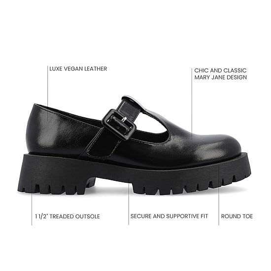 Journee Collection Suvi Womens Round Closed Toe Mary Jane Shoes