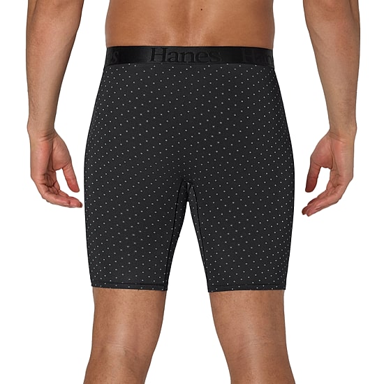 Hanes Supersoft Bonus Pack Mens 4 Pack Long Leg Boxer Briefs Uo2lp4