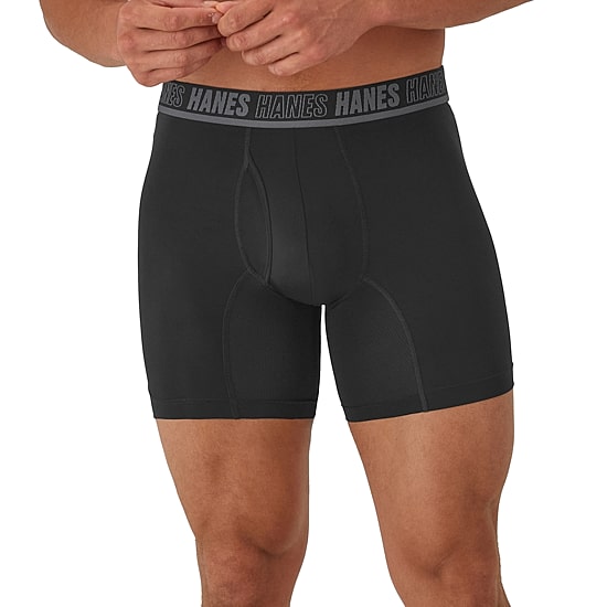 Hanes Moves Xtemp Performance Bonus Pack Mens 5 Pack Boxer Briefs Um2bd5