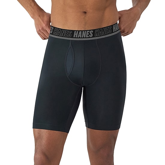 Hanes Moves Xtemp Performance Total Support Pouch Bonus Pack Mens 5 Pack Support Pouch Long Leg Boxer Briefs Umsld5