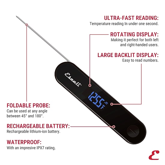Escali Stelo Waterproof Folding Thermometer