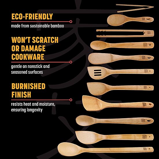 Joyce Chen Burnished Bamboo 11-pc. Utensil Set