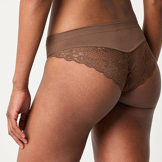Ambrielle Seamless Lace Cheeky Panty