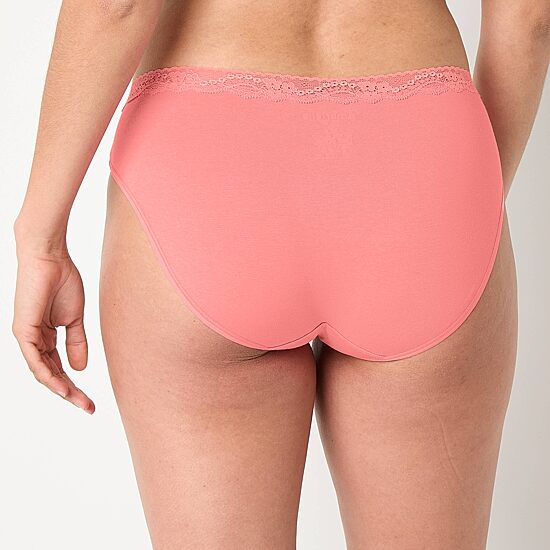 Ambrielle Cotton Womens Average + Full Figure High Cut Panty 372180