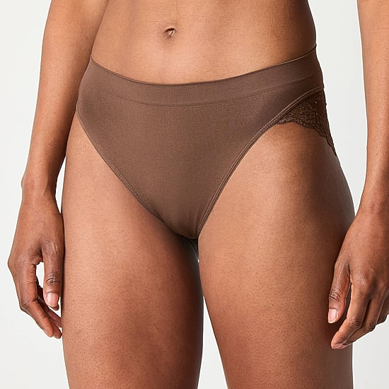 Ambrielle Seamless Lace High Cut Panty
