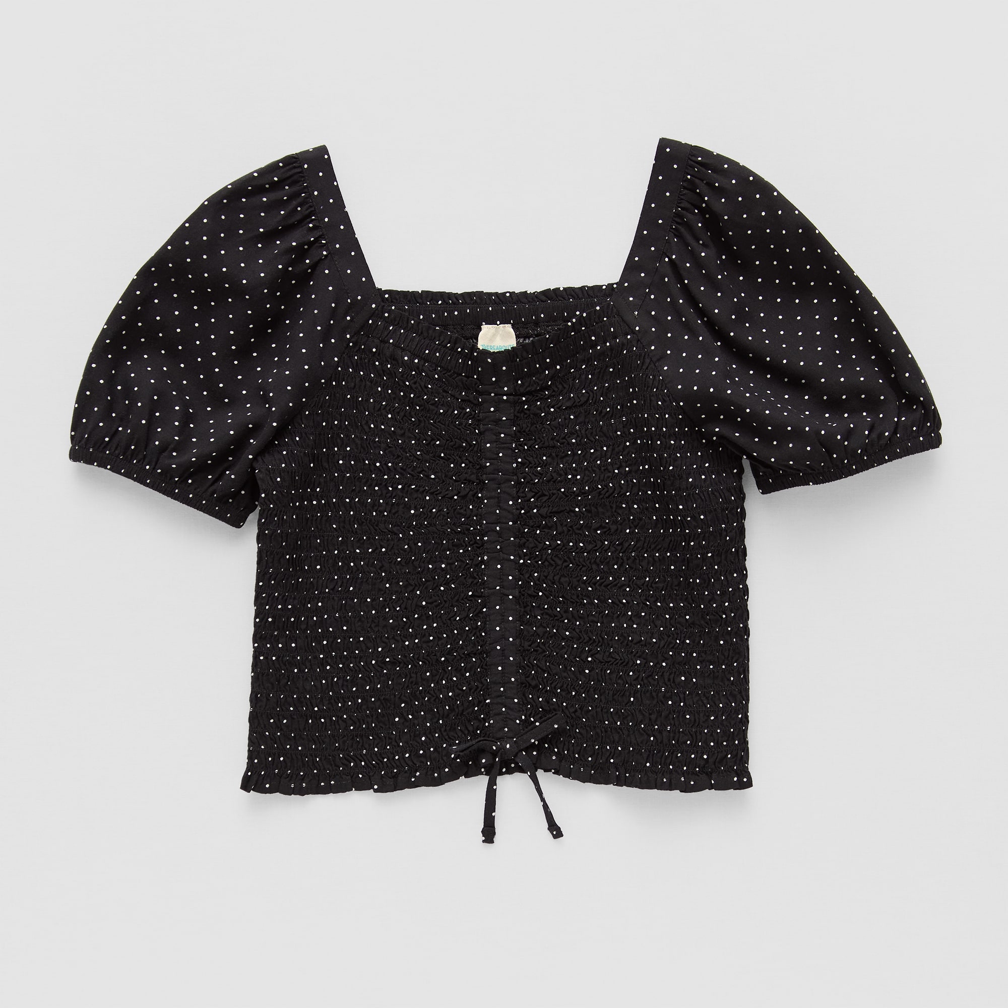Thereabouts Little & Big Kid Girls Square Neck Short Sleeve Blouse
