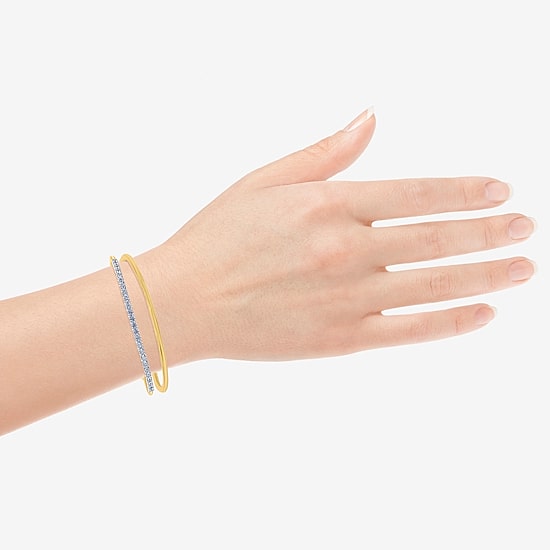Limited Quantities! Womens 1 CT. T.W. White Diamond 14K Gold Over Silver Cuff Bracelet