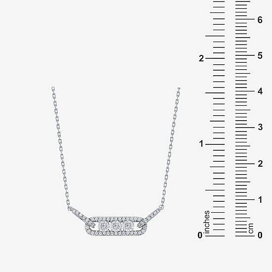 Limited Quantities! Womens 1/5 CT. Natural White Diamond Sterling Silver 18 Inch Pendant Necklace