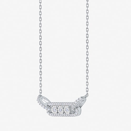 Limited Quantities! Womens 1/5 CT. Natural White Diamond Sterling Silver 18 Inch Pendant Necklace