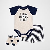 Baby Essentials Baby Boys 3-pc. Short Set