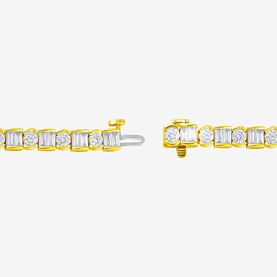 Womens 4 CT. T.W. Lab Grown White Diamond 10K Gold Tennis Bracelet